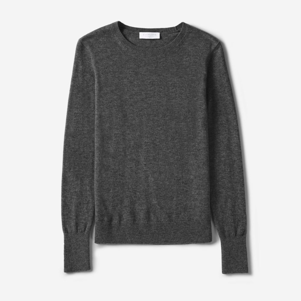 Everlane 100% Cashmere Crew Neck Sweater Gray Size XXS